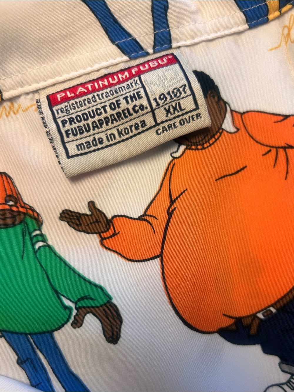 Vintage Platinum FUBU Fat Albert Shirt XXL Cartoon Graphic All Over Print 90s - Picture 5 of 5